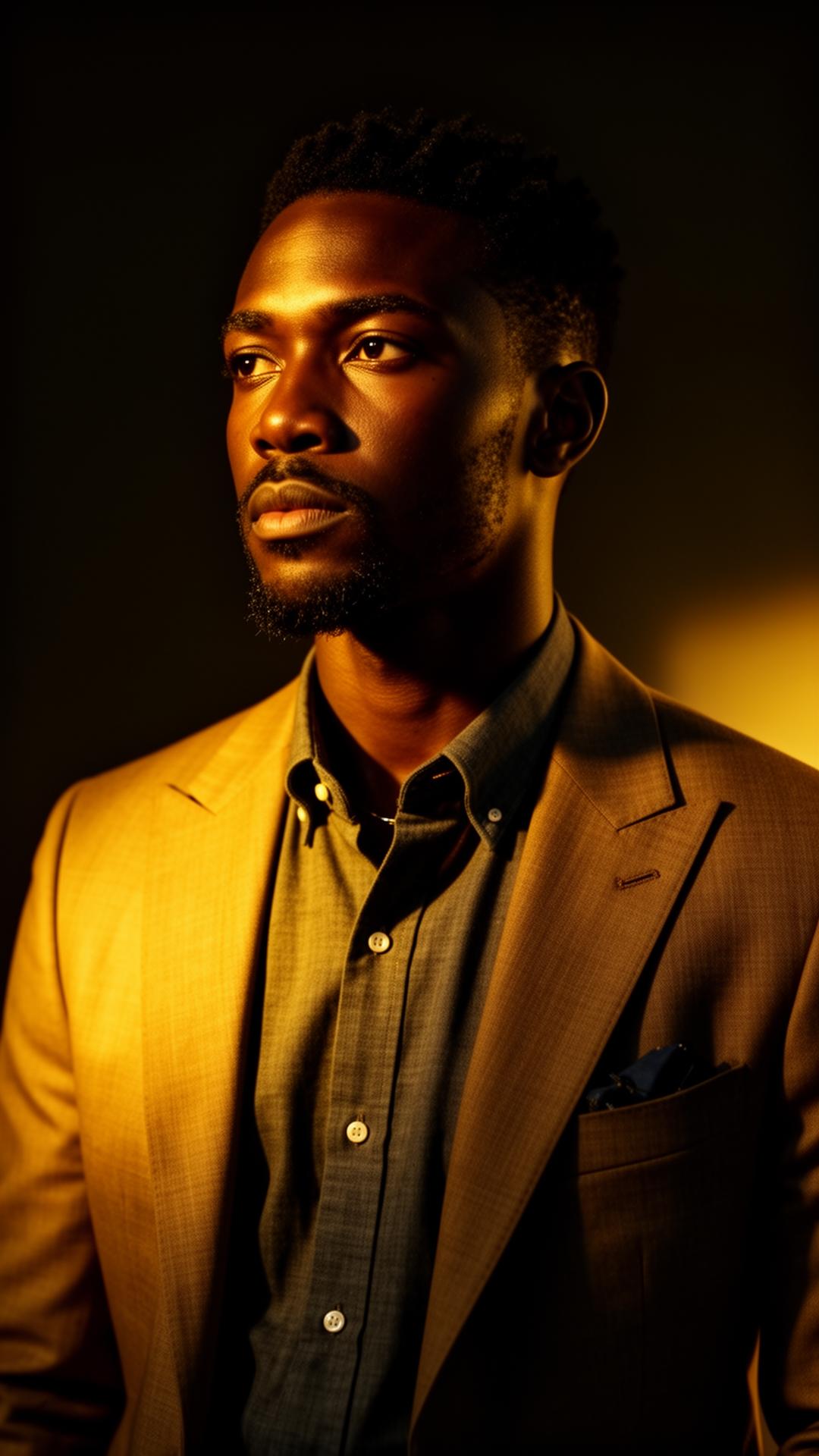 Portrait of a thoughtful Black man